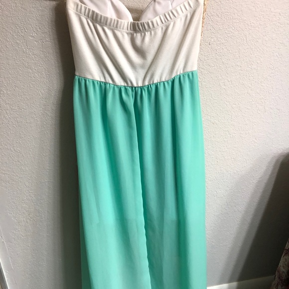 HIGH-LOW turquoise dress - Picture 2 of 2